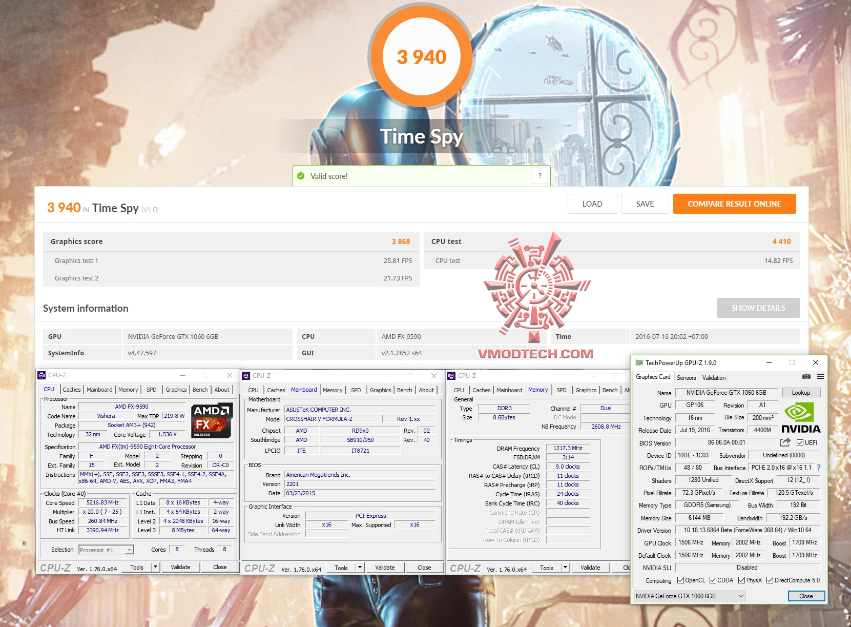 spy NVIDIA GeForce GTX 1060 Founder Edition On AMD FX 9590 Review 