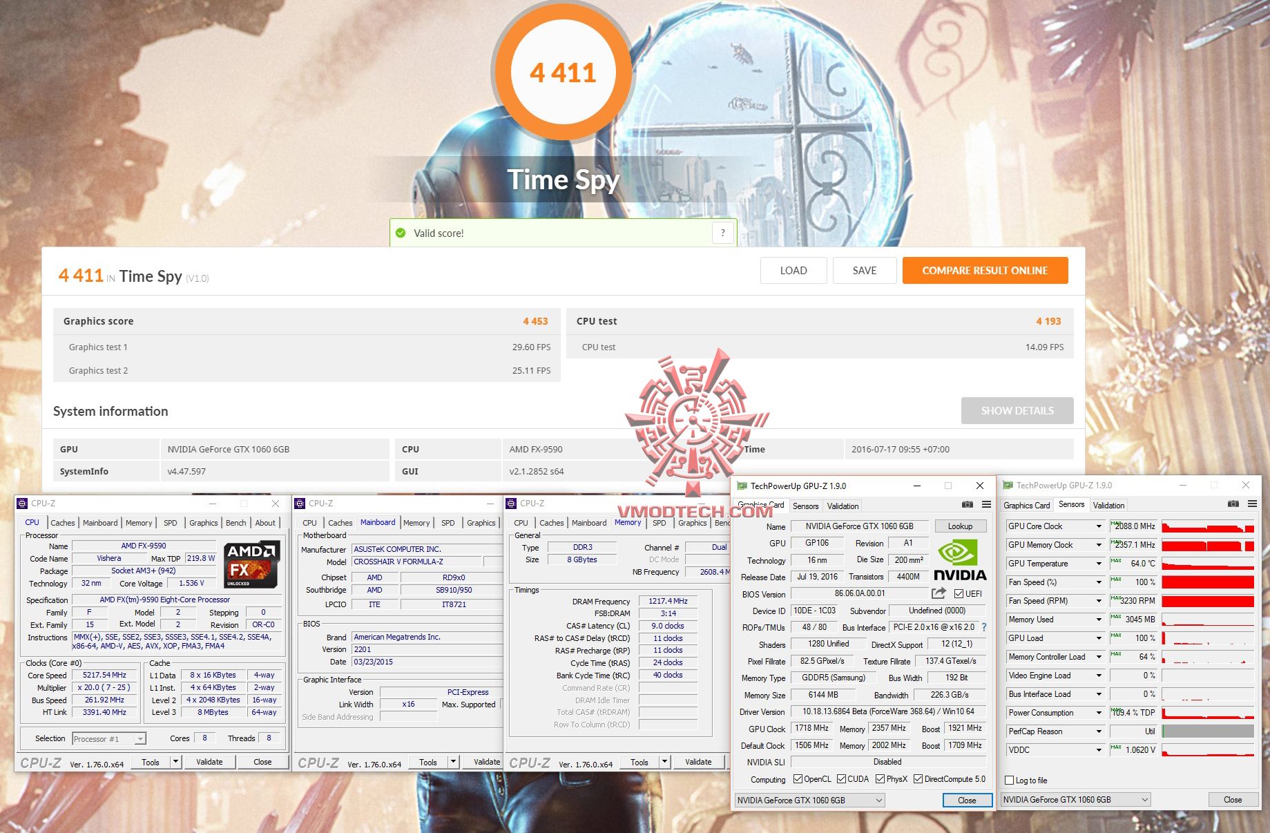spy1 NVIDIA GeForce GTX 1060 Founder Edition On AMD FX 9590 Review 