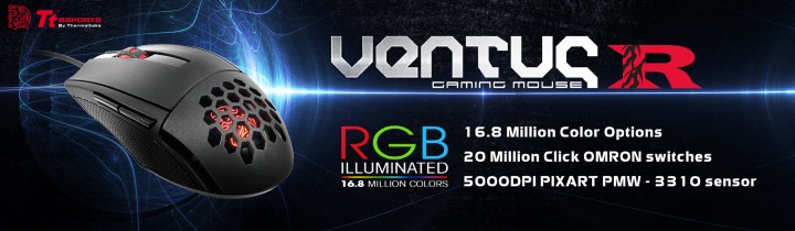 Thermaltake Gaming Tt eSPORTS เปิดตัว VENTUS R เม้าส์เกมส์มิ่งตัวใหม่ล่าสุด 