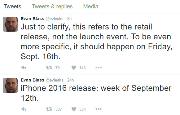 evan evan ข่าวลือ iPhone 7 เตรียมเปิดตัววันที่ 12 16 กันยายนนี้!