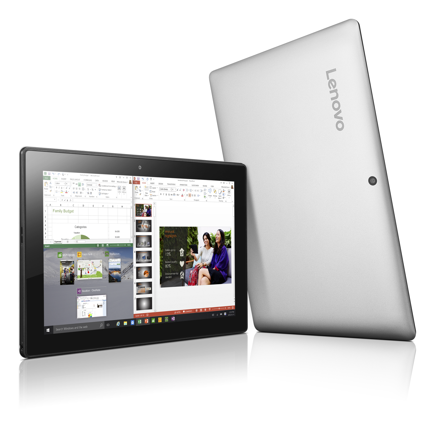miix 310 08 w10 pc multitasking snap Lenovo Ideapad MiiX 310 สนุกกับการทำงานและใช้ชีวิตไปกับ เลอโนโว ไอเดียแพด มิกซ์ 310 ในราคาที่คุณสัมผัสได้
