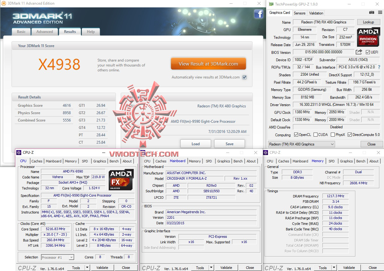 11x oc ASUS ROG STRIX RX480 8G GAMING REVIEW