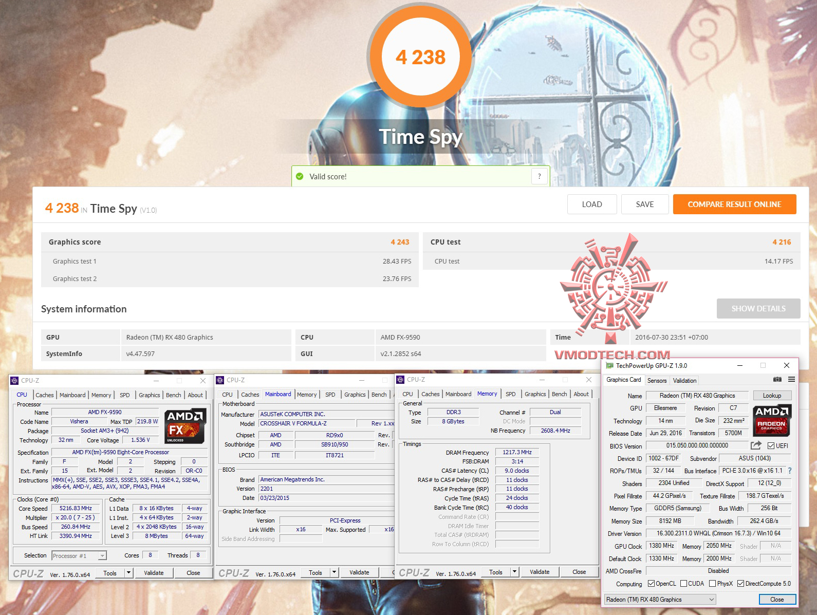 spy oc ASUS ROG STRIX RX480 8G GAMING REVIEW