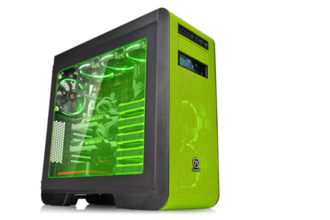 thermaltake-core-v51-riing-edition-window-green-mid-tower-chassis thermaltake core v51 riing edition window green mid tower chassis เยี่ยมชมบูธ Thermaltake และ Tt eSPORTS ในงาน TOTAL GAMING festival เมืองกลาสโกว์ สกอตแลนด์ สหราชอาณาจักร