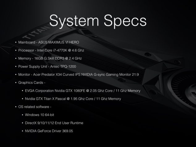 specs 635x476 NVIDIA Titan X VS GTX 1080 Max OC Benchmarks จับลากสุดทั้งคู่ชนกัน ใครจะอยู่ใครจะไป มาชมกันได้เลย