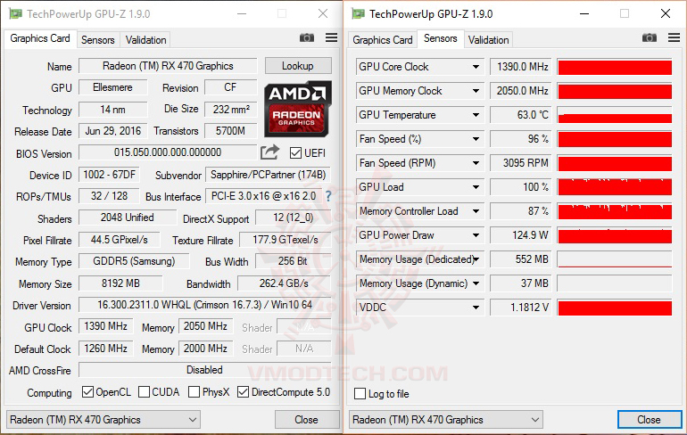 gpuz oc SAPPHIRE NITRO Radeon RX 470 OC 8GB GDDR5 Review