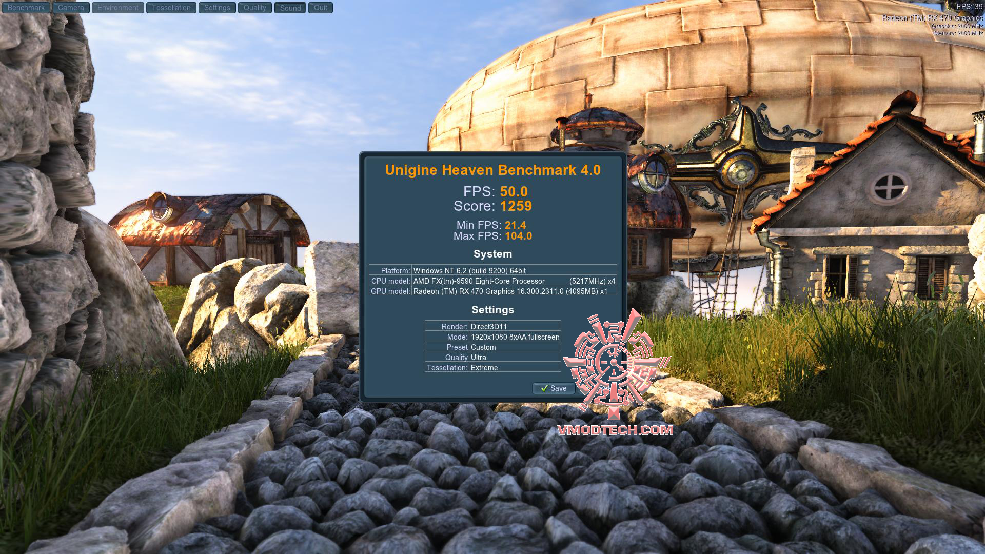 heaven 2016 08 06 11 25 23 63 SAPPHIRE NITRO Radeon RX 470 OC 8GB GDDR5 Review