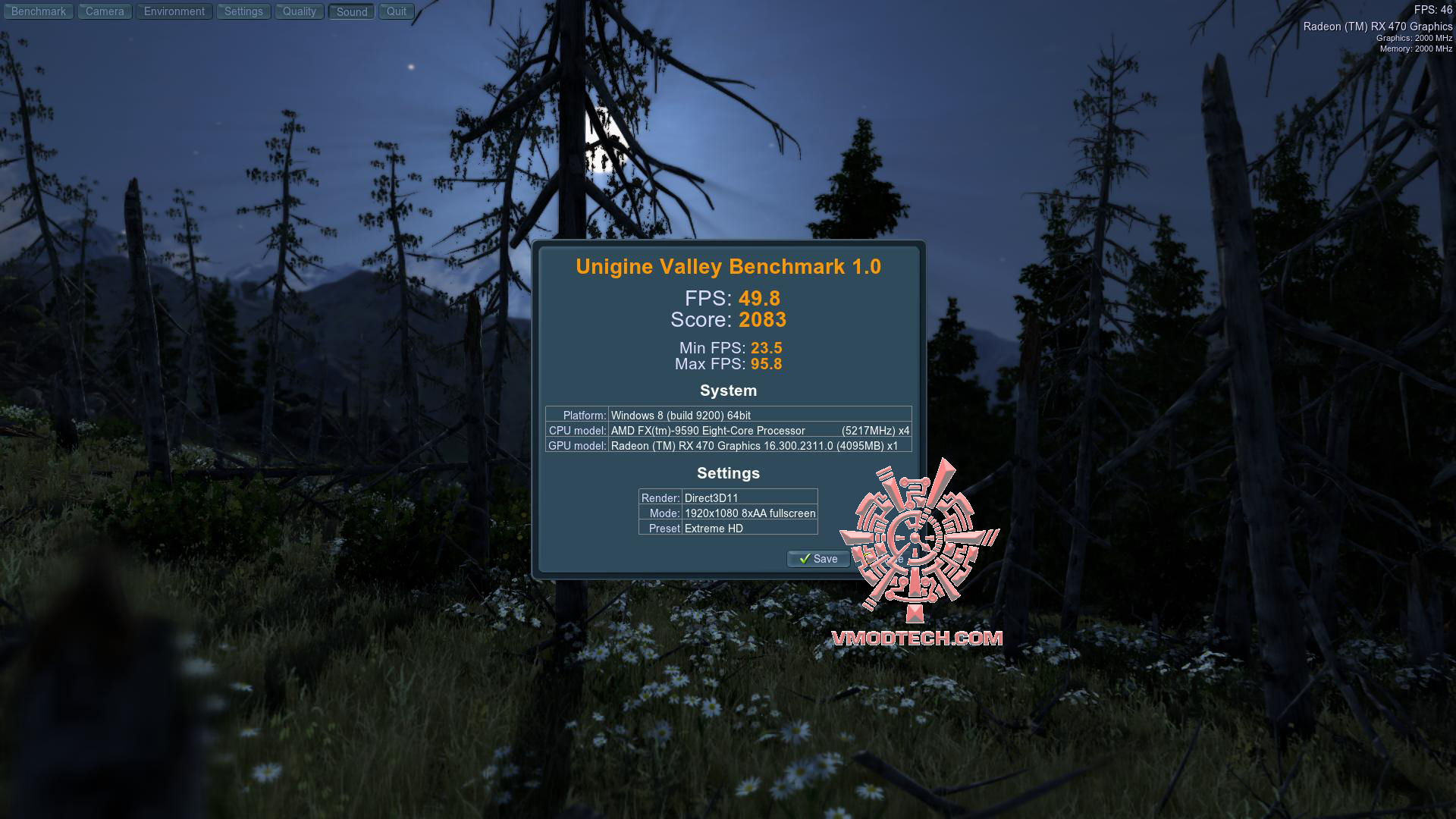 valley 2016 08 06 11 28 54 80 SAPPHIRE NITRO Radeon RX 470 OC 8GB GDDR5 Review