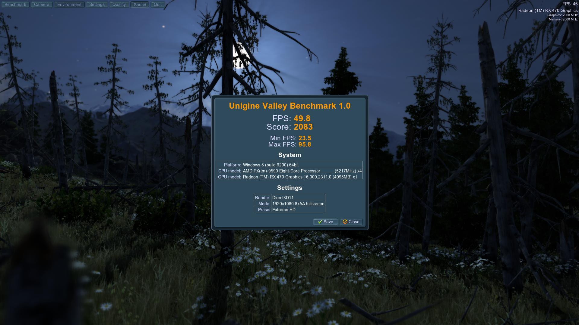 valley 2016 08 06 11 28 54 801 SAPPHIRE NITRO Radeon RX 470 OC 8GB GDDR5 Review