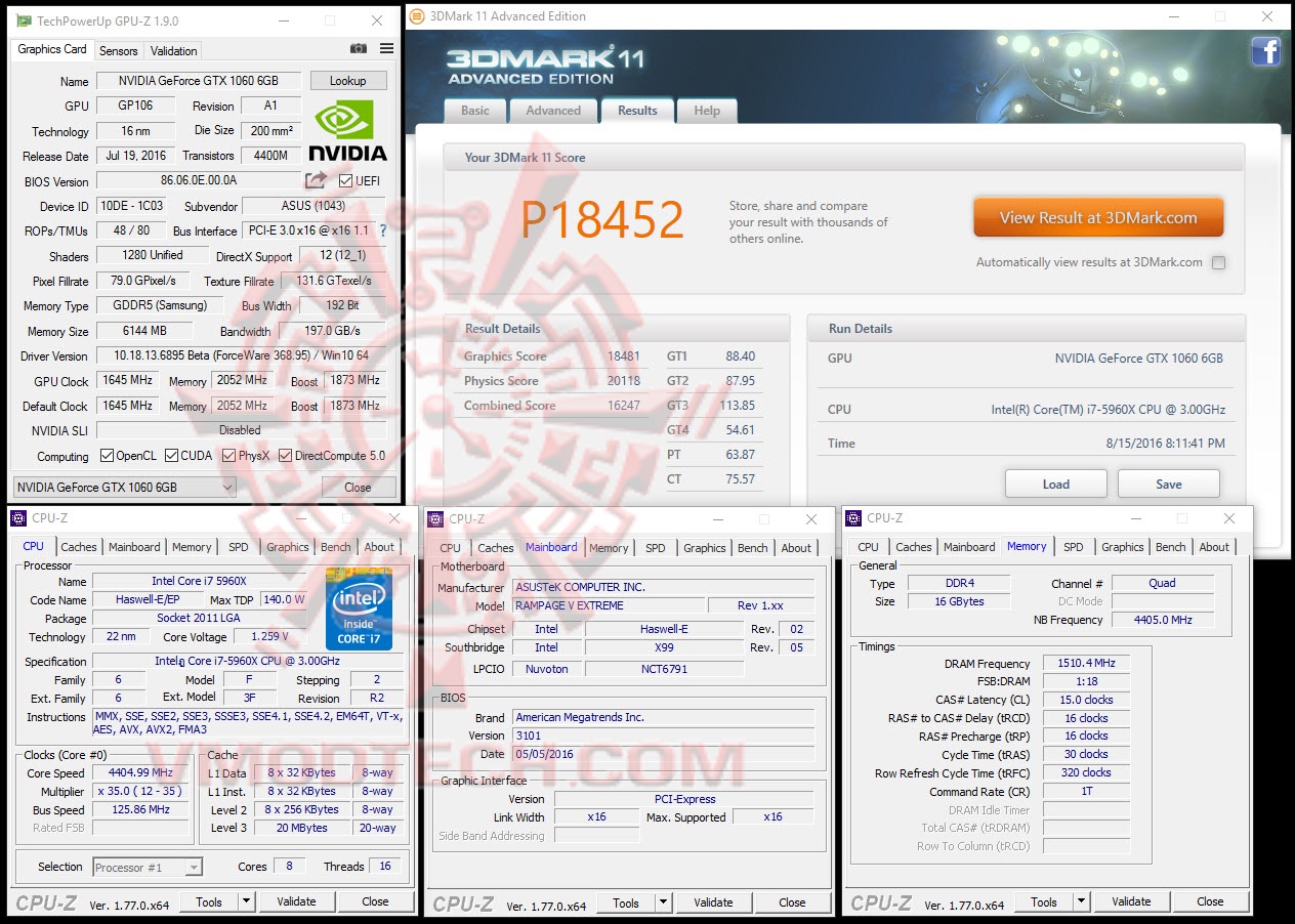 11p 11p ASUS GeForce GTX 1060 STRIX GAMING Review
