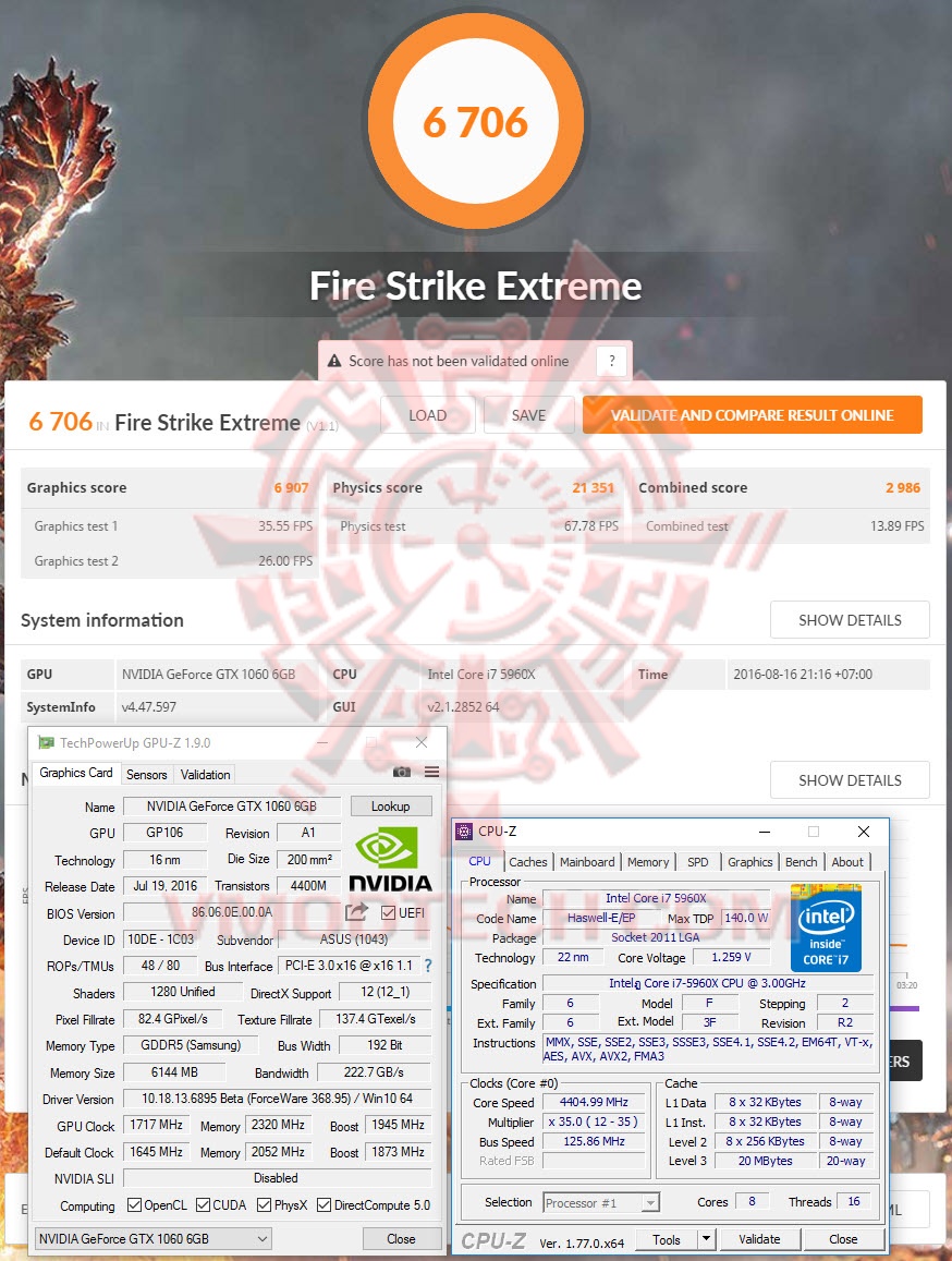 fsxpc fsxpc ASUS GeForce GTX 1060 STRIX GAMING Review