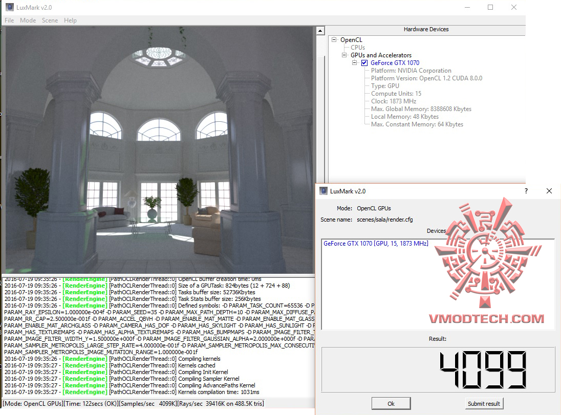 luxmark1 luxmark1 PALIT GeForce GTX 1070 GameRock Premium Edition On AMD FX 9590 Review