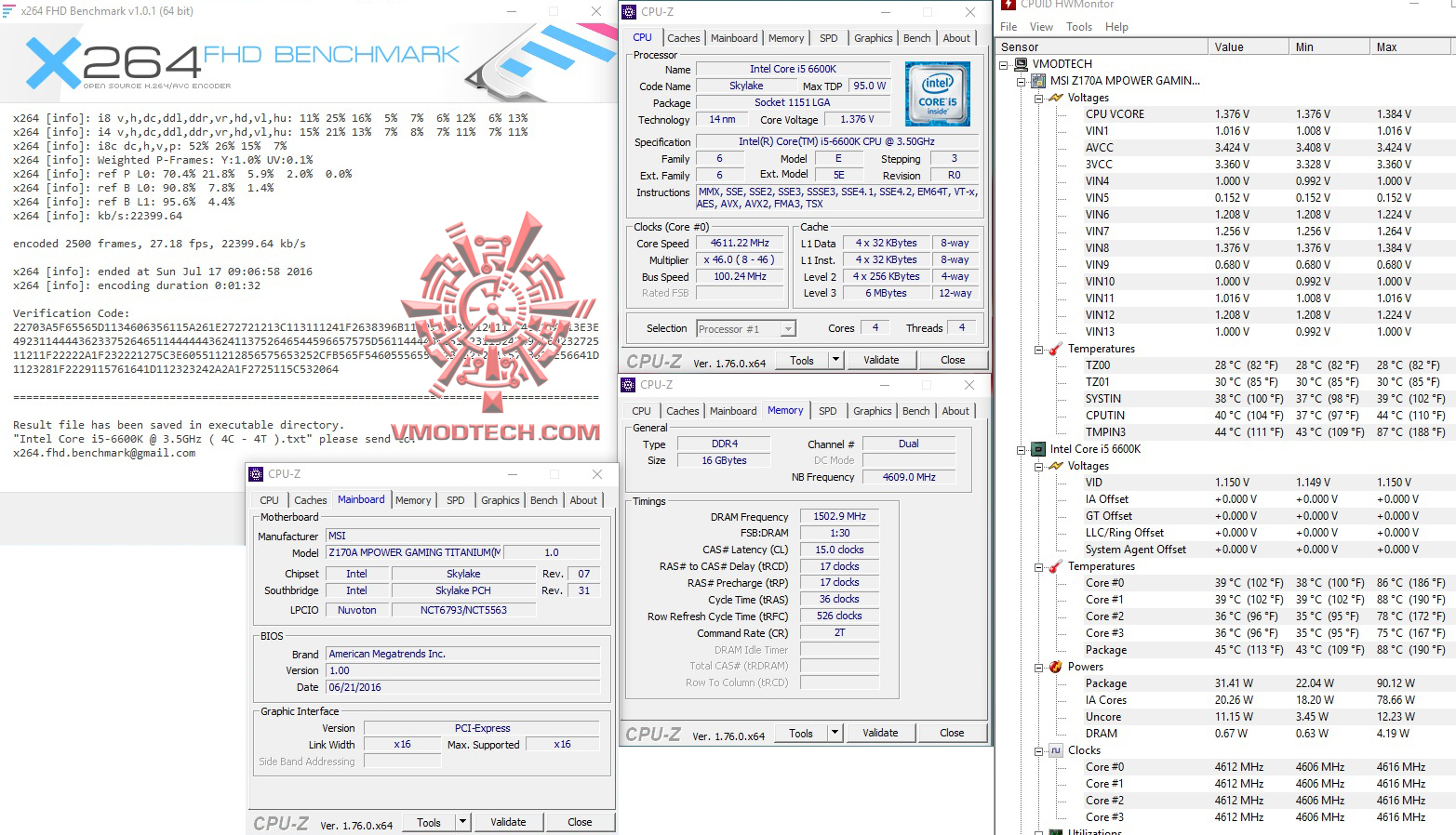 x264 1 MSI Z170A MPOWER GAMING TITANIUM REVIEW