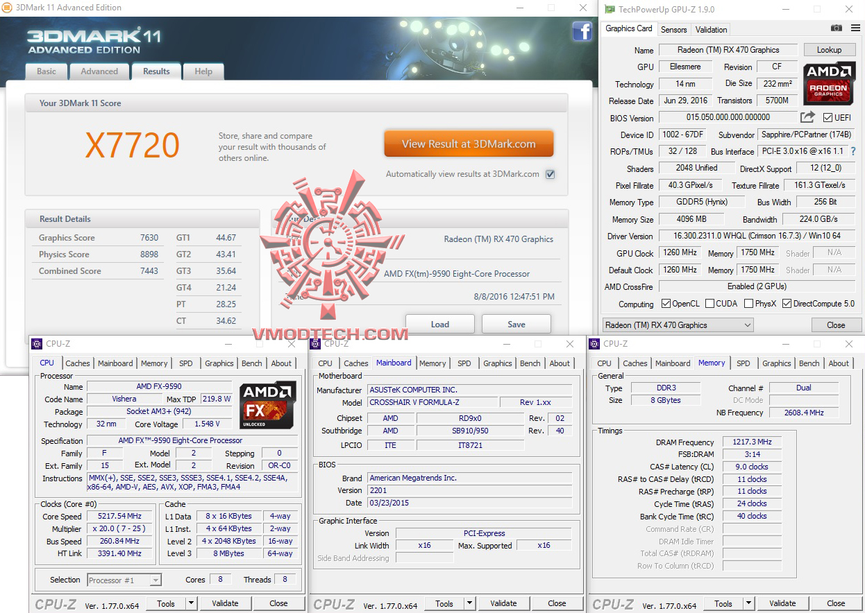 11x AMD RADEON RX470 CROSSFIRE 2WAYS ON AMD FX 9590 REVIEW