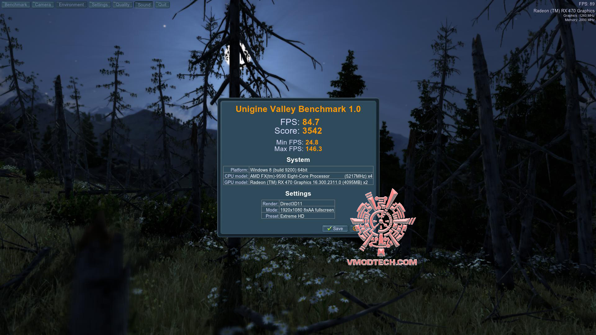 valley 2016 08 08 12 57 50 89 AMD RADEON RX470 CROSSFIRE 2WAYS ON AMD FX 9590 REVIEW