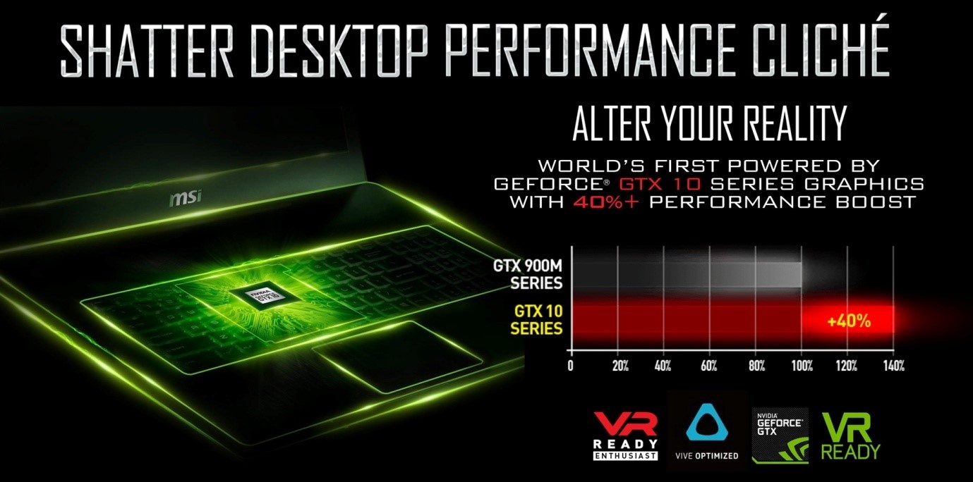 2 2 MSI นำท่านเปรียบเทียบประสิทธิภาพโน๊ตบุ๊ค MSI Gaming Notebook GTX 10 ซีรี่ย์รุ่นใหม่ล่าสุดเมื่อเทียบกับรุ่นก่อนหน้าอย่าง GTX 900 SERIES แบบละเอียดเจาะลึกกันแบบสุดๆ!!!