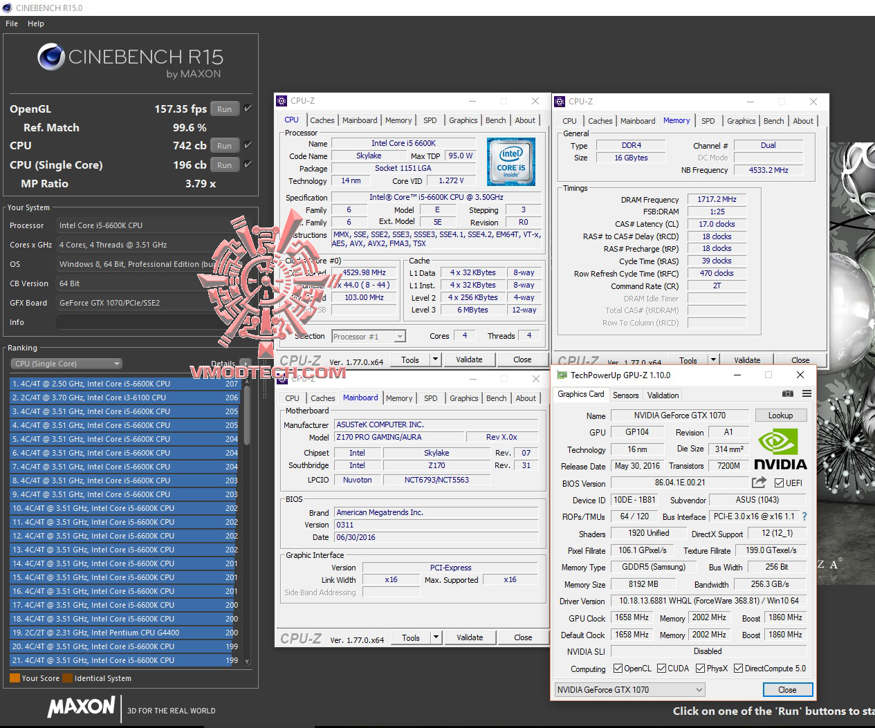 cine15 cine15 ASUS Z170 PRO GAMING/AURA REVIEW
