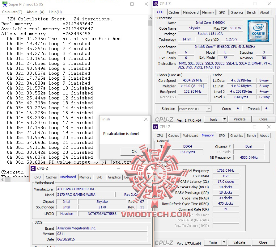 superpi32 superpi32 ASUS Z170 PRO GAMING/AURA REVIEW