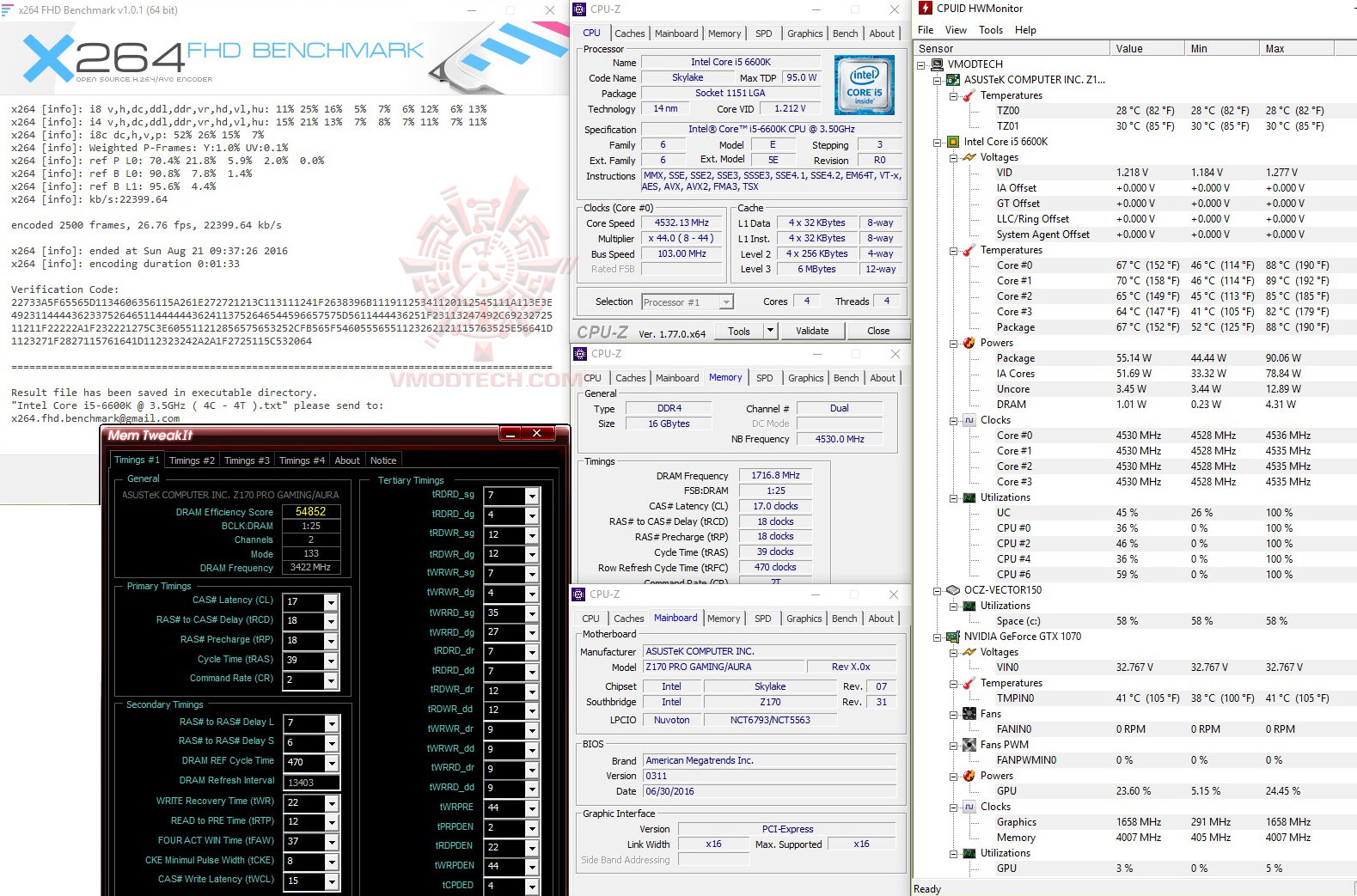 x264-2 x264 2 ASUS Z170 PRO GAMING/AURA REVIEW
