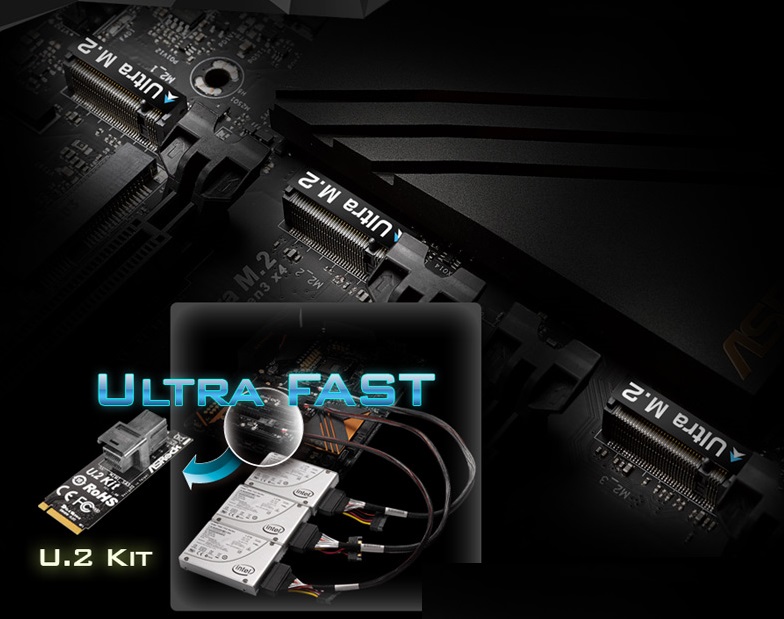 triple ultra m 2 ASRock Z170 Extreme7+ ครบครันทุกการเชื่อมต่อสำหรับมืออาชีพ
