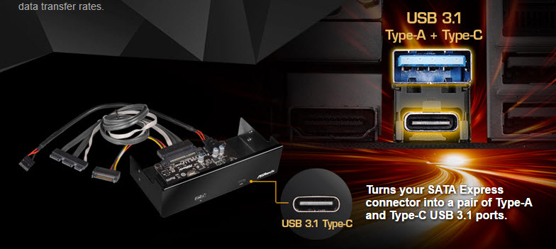 usb type c ASRock Z170 Extreme7+ ครบครันทุกการเชื่อมต่อสำหรับมืออาชีพ