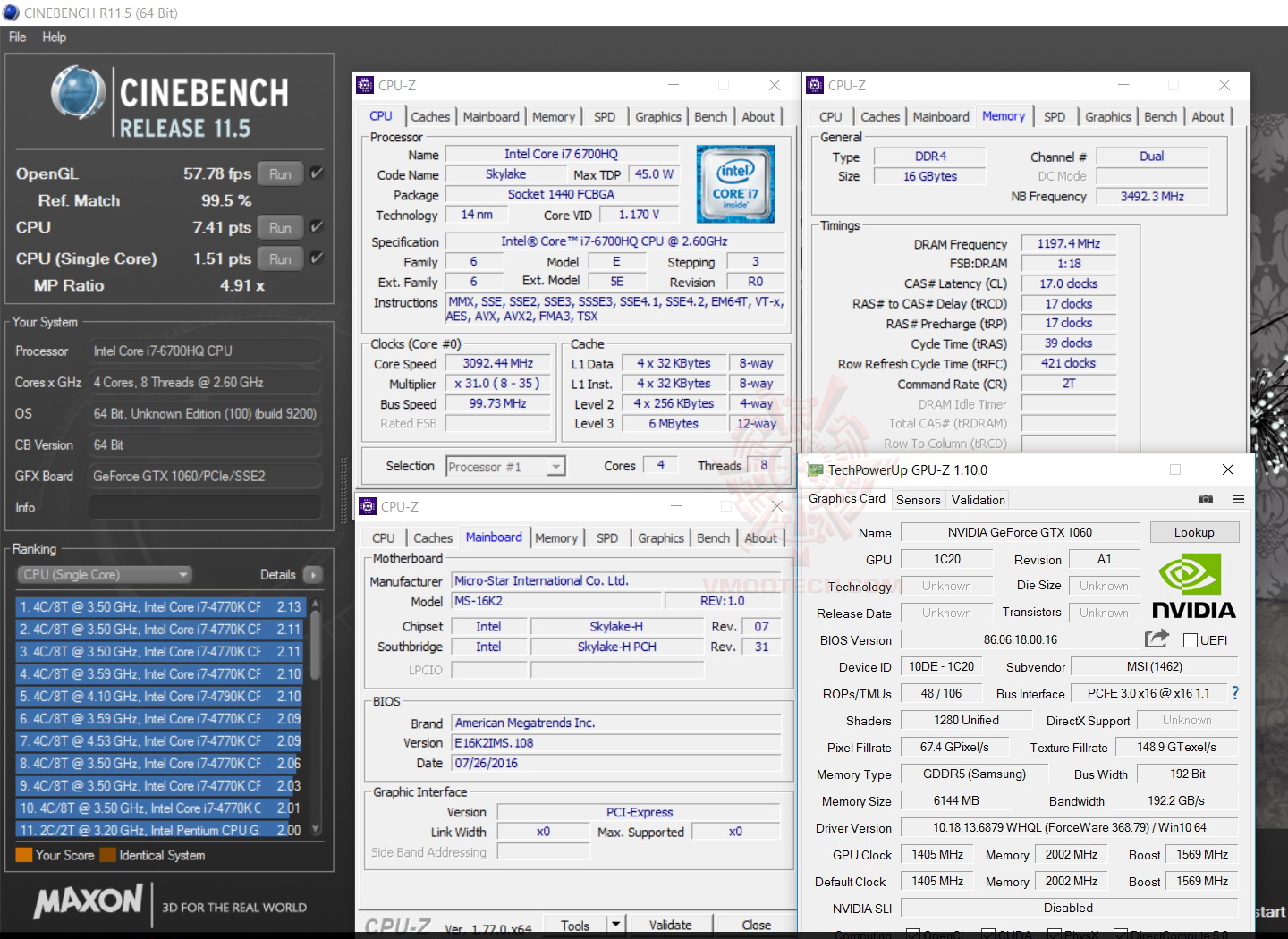 cine11 cine11 MSI GS63VR 6RF Stealth Pro Review
