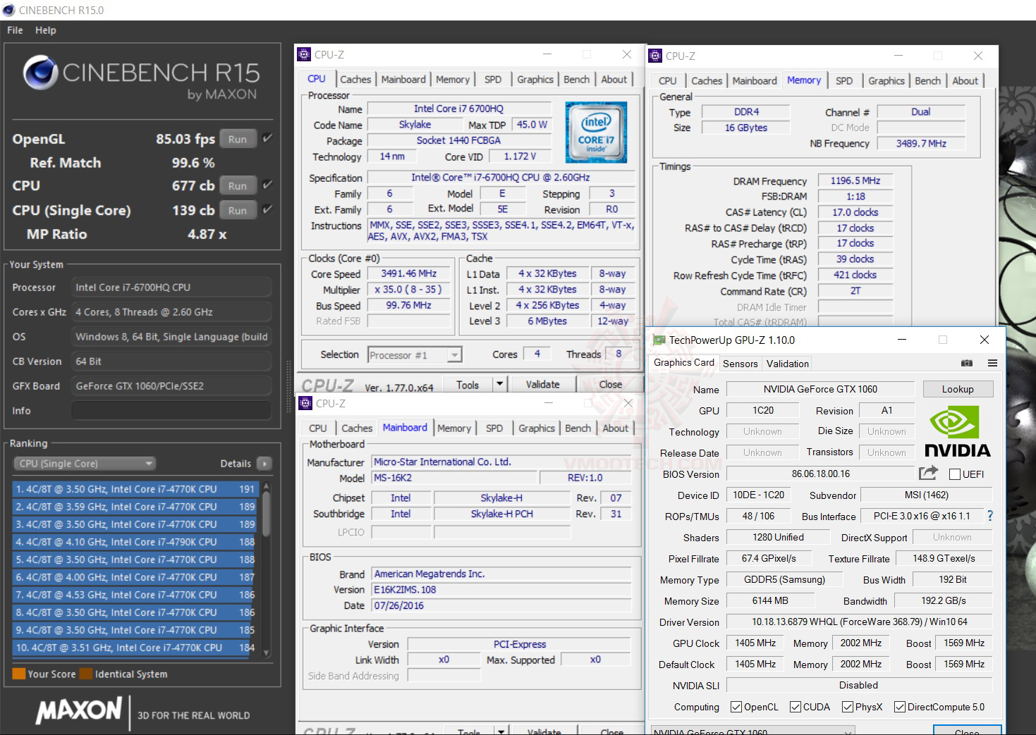 cine15 cine15 MSI GS63VR 6RF Stealth Pro Review