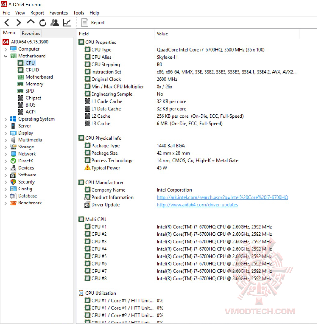 cpuinfo cpuinfo MSI GS63VR 6RF Stealth Pro Review