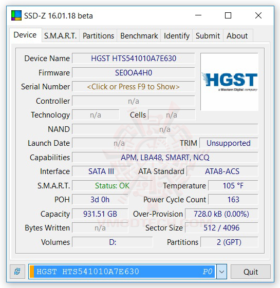 ssd-z ssd z MSI GS63VR 6RF Stealth Pro Review