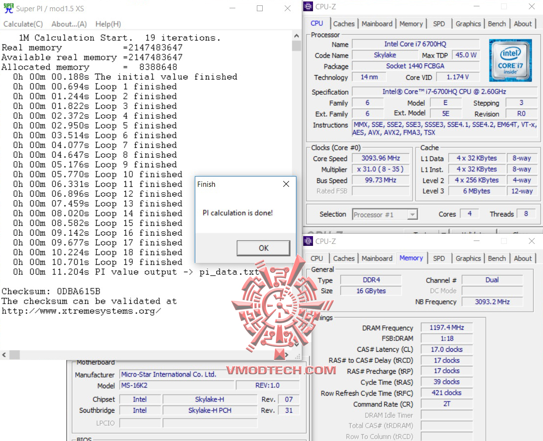 superpi-1mb superpi 1mb MSI GS63VR 6RF Stealth Pro Review