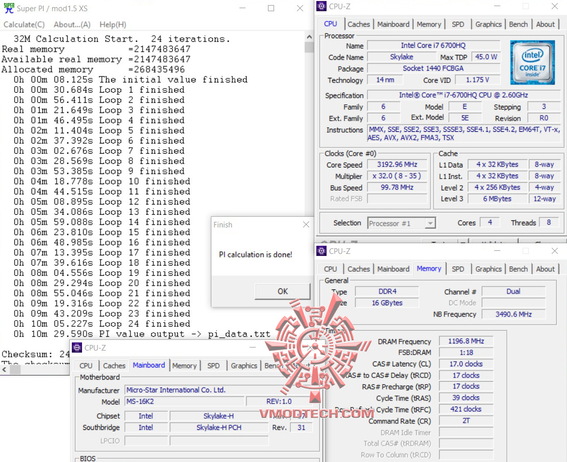 superpi32 superpi32 MSI GS63VR 6RF Stealth Pro Review