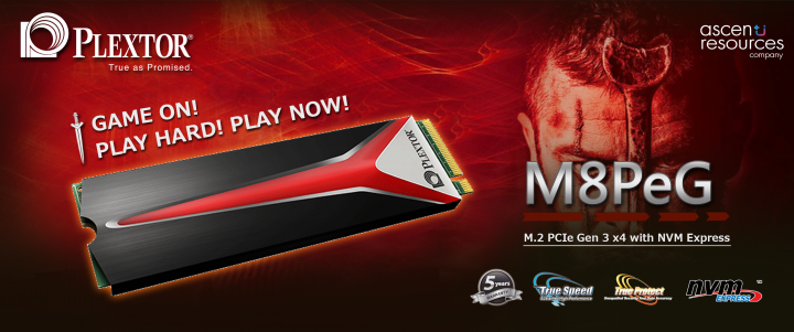 pr-plextor-m8peg pr plextor m8peg 720x301 Ascenti Resources นำเข้ามาแล้ว PLEXTOR M8Pe(G) M.2 2280 NVMe SSD PCIe Gen 3X4 คอ Extreme ไม่ควรพลาด !!