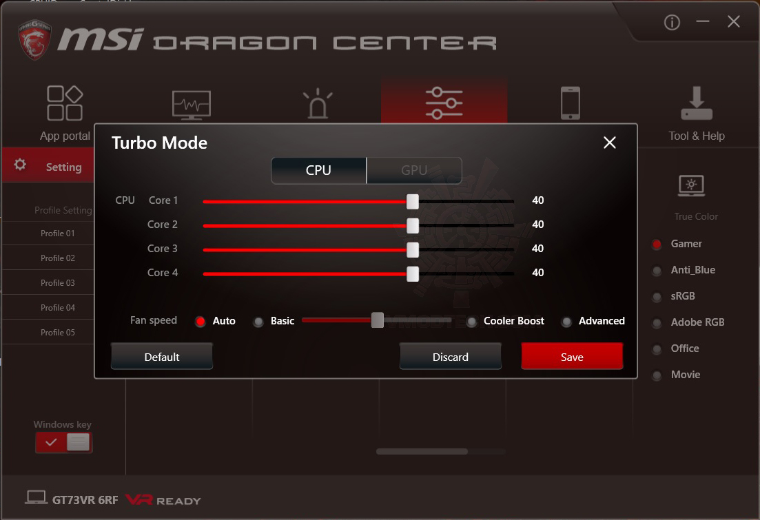 cpu oc MSI GT73VR 6RF Titan Pro Review