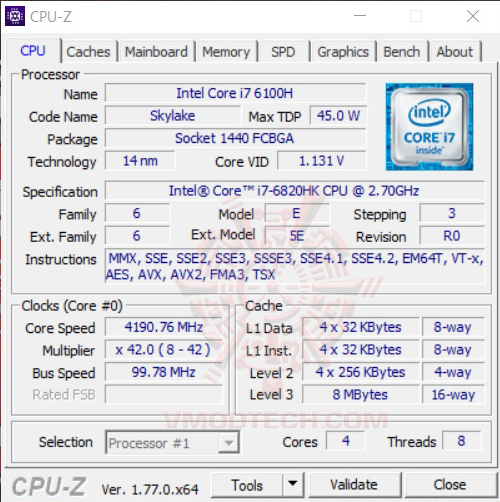 cpuid oc MSI GT73VR 6RF Titan Pro Review