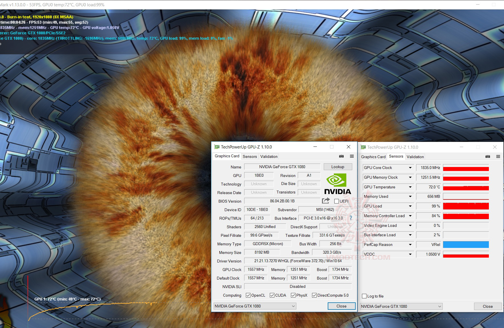 furmark1 MSI GT73VR 6RF Titan Pro Review