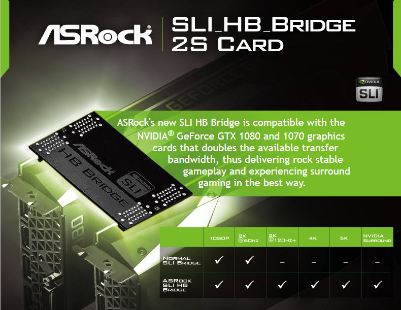 asrock sli hb bridge ASRock SLI HB Bridge ตอบโจทย์ฮาร์ดคอร์เกมเมอร์ เพื่อการแสดงผลที่เหนือกว่า SLI