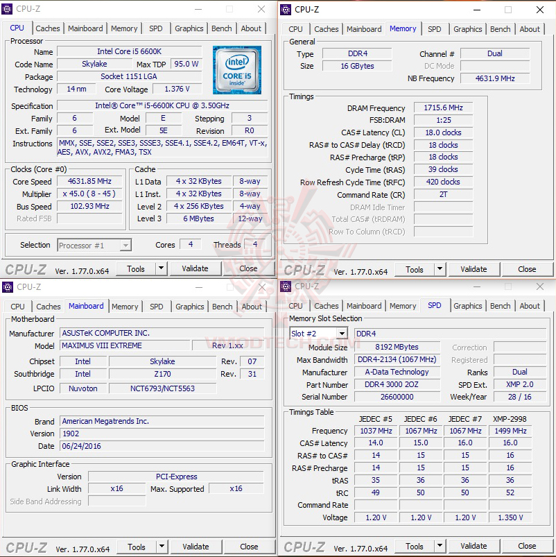 cpuid-34 cpuid 34 ADATA XPG Dazzle DDR4 3000Mhz 16GB CL16 16 16 1.35V Review