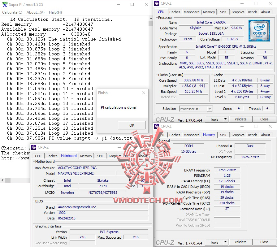 superpi-1mb-35 superpi 1mb 35 ADATA XPG Dazzle DDR4 3000Mhz 16GB CL16 16 16 1.35V Review