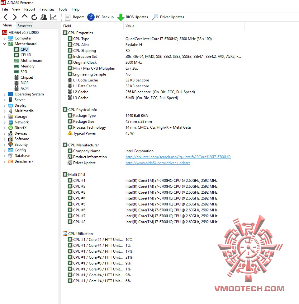 aida-cpu aida cpu MSI GT72VR 6RE Dominator Pro Tobii Review