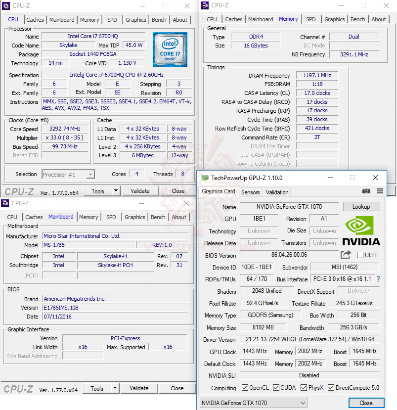 cpuid cpuid MSI GT72VR 6RE Dominator Pro Tobii Review
