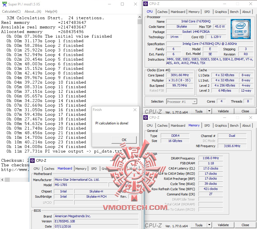 superpi32 MSI GT72VR 6RE Dominator Pro Tobii Review