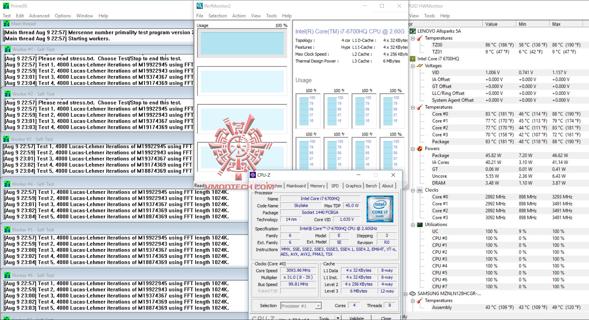 prime95 Lenovo ideapad Y700 Review