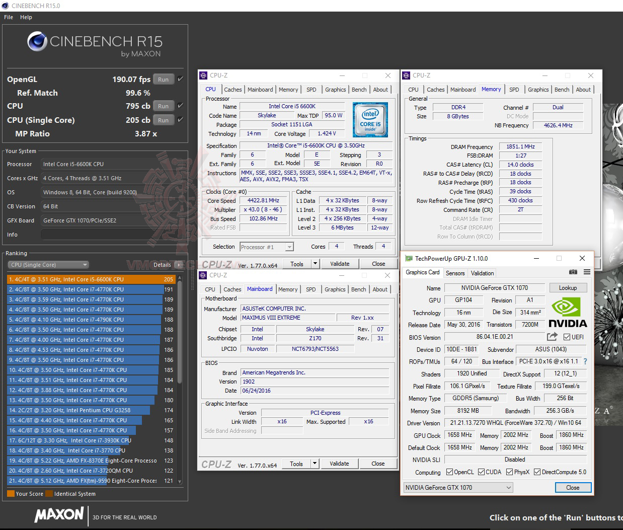 cine15 Corsair Vengeance LPX 8GB (2x4GB) DDR4 DRAM 4200MHz C19 Review