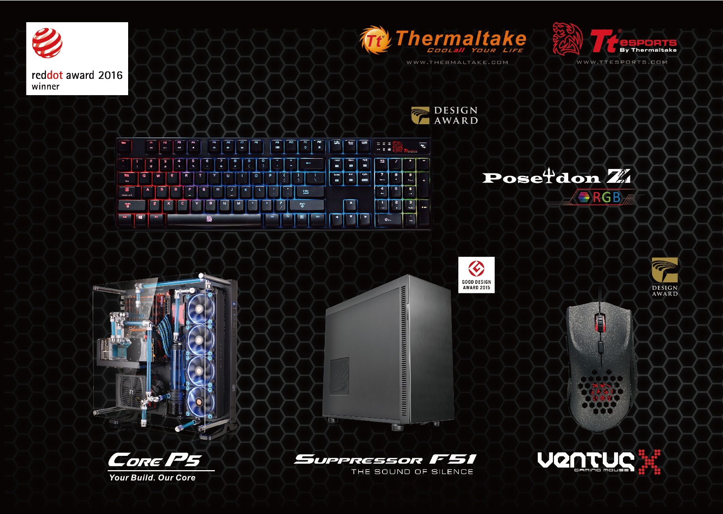 Thermaltake และ Tt eSPORTS ได้รับรางวัลชนะเลิศ “Red Dot Award: Product Design 2016” 