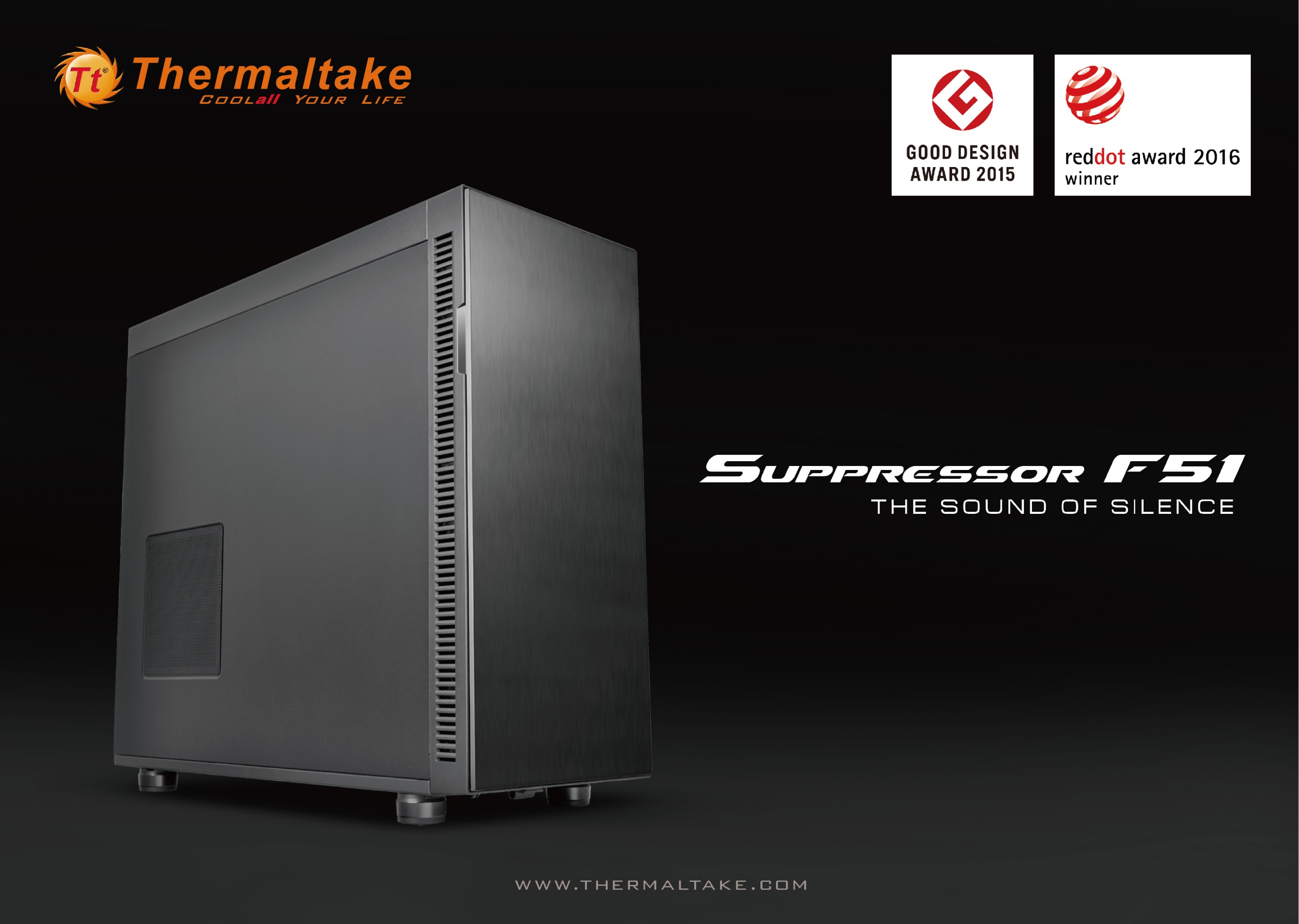 thermaltake-supppressor-f51-window-mid-tower-chassis thermaltake supppressor f51 window mid tower chassis Thermaltake และ Tt eSPORTS ได้รับรางวัลชนะเลิศ “Red Dot Award: Product Design 2016”