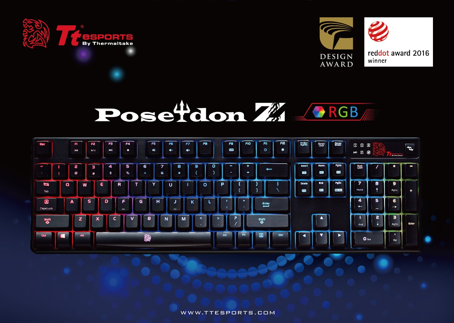 tt-esports-poseidon-z-rgb-gaming-keyboard tt esports poseidon z rgb gaming keyboard Thermaltake และ Tt eSPORTS ได้รับรางวัลชนะเลิศ “Red Dot Award: Product Design 2016”