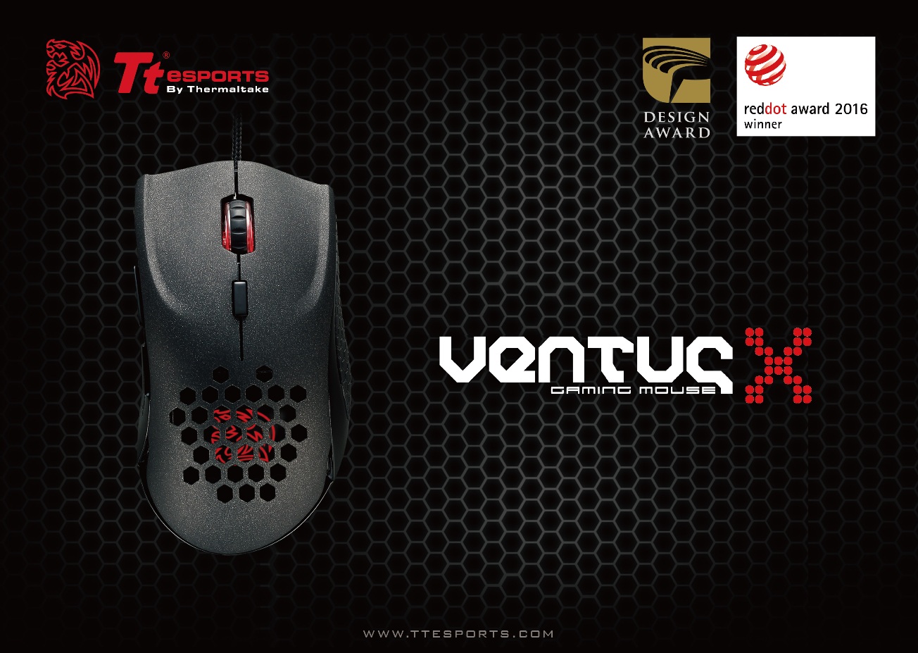 tt-esports-ventus-x-gaming-mouse-1 tt esports ventus x gaming mouse 1 Thermaltake และ Tt eSPORTS ได้รับรางวัลชนะเลิศ “Red Dot Award: Product Design 2016”