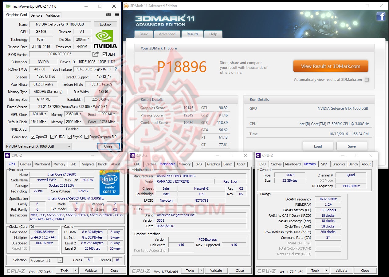 11poc 11poc GALAX GeForce GTX 1060 EXOC 6GB Review