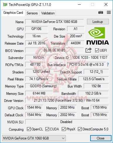 gpude gpude GALAX GeForce GTX 1060 EXOC 6GB Review