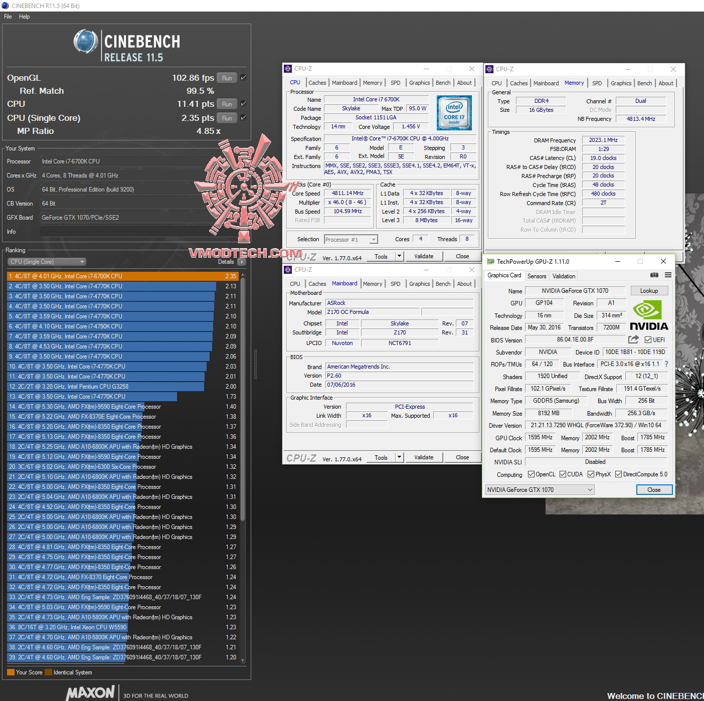 cine11 G.SKILL Trident Z DDR4 3600MHz 16GB (8GBx2) 1.35v Review